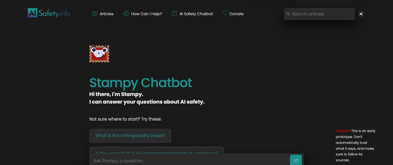 AlignmentSearch / Stampy Chat