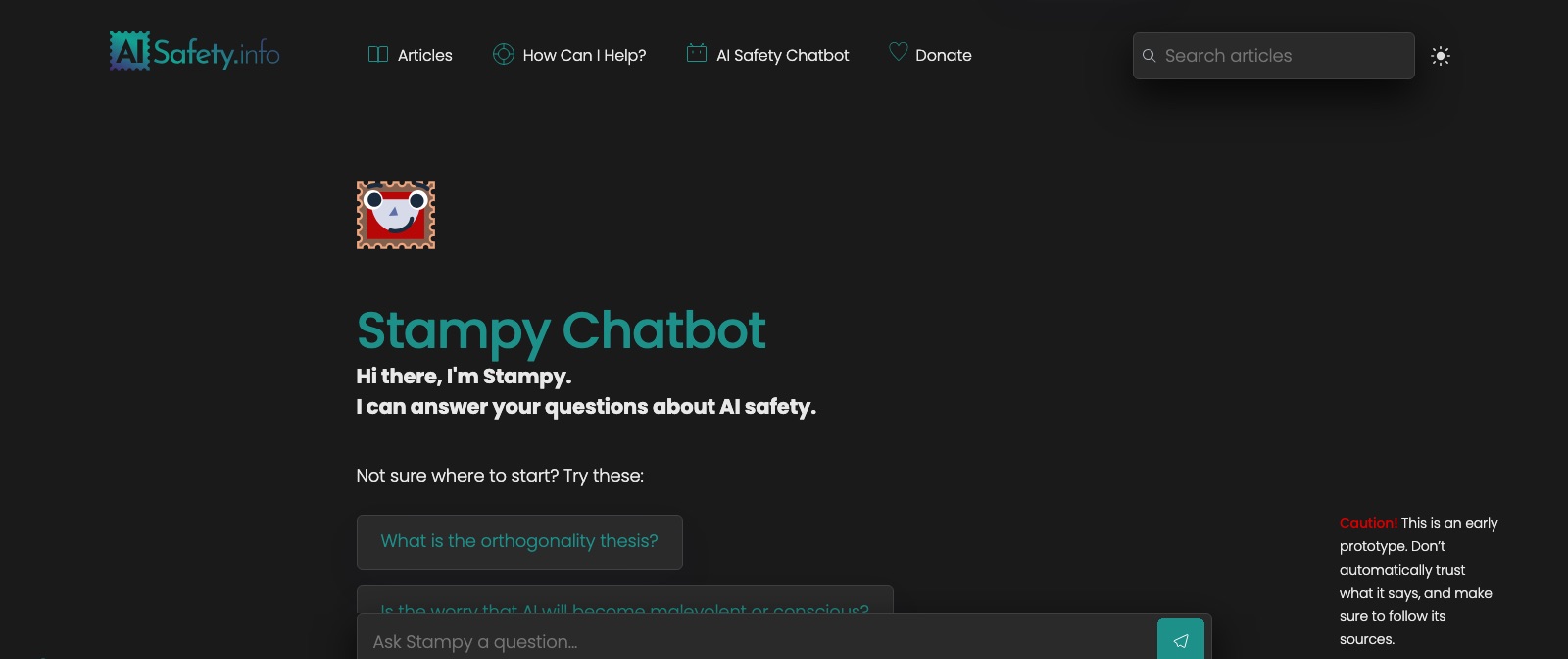AlignmentSearch / Stampy Chat